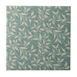 Azulejo Elegante Foliage Beige de Baile de Hojas Botánicas