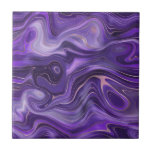 Azulejo Elegante Funky Groovy Curvas Púrpuras Mármol 1-6<br><div class="desc">¿Quieres ser un poco diferente y original? Este moderno mármol púrpura y mullido imita curvas de cerámica de la pared impresa es justo lo que necesitas. Disponible en dos tamaños de 4, 25 x 4, 25 y 6 x 6 pulgadas. Por favor, ten en cuenta que se trata de una...</div>