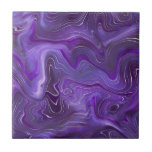 Azulejo Elegante Funky Groovy Curvas Púrpuras Mármol 2-6<br><div class="desc">¿Quieres ser un poco diferente y original? Este moderno mármol púrpura y mullido imita curvas de cerámica de la pared impresa es justo lo que necesitas. Disponible en dos tamaños de 4, 25 x 4, 25 y 6 x 6 pulgadas. Por favor, ten en cuenta que se trata de una...</div>