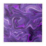 Azulejo Elegante Funky Groovy Curvas Púrpuras Mármol 3-6<br><div class="desc">¿Quieres ser un poco diferente y original? Este moderno mármol púrpura y mullido imita curvas de cerámica de la pared impresa es justo lo que necesitas. Disponible en dos tamaños de 4, 25 x 4, 25 y 6 x 6 pulgadas. Por favor, ten en cuenta que se trata de una...</div>