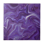 Azulejo Elegante Funky Groovy Curvas Púrpuras Mármol 5-6<br><div class="desc">¿Quieres ser un poco diferente y original? Este moderno mármol púrpura y mullido imita curvas de cerámica de la pared impresa es justo lo que necesitas. Disponible en dos tamaños de 4, 25 x 4, 25 y 6 x 6 pulgadas. Por favor, ten en cuenta que se trata de una...</div>