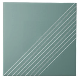 Azulejo Elegante Geométrico Chic Tendencioso en Verde Salv