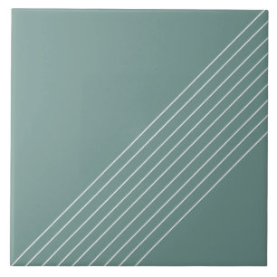 Azulejo Elegante Geométrico Chic Tendencioso en Verde Salv