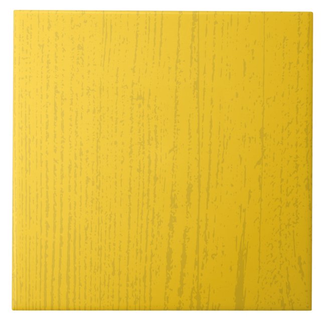 Azulejo Elegante grano de madera amarillo mostaza (Frente)