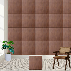 Azulejo Elegante Grano de madera de caoba - Madera marrón