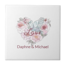 Azulejo Elegante guión moderno de Moda rosa rosado