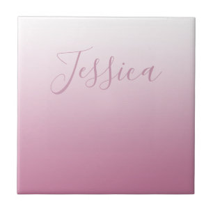 Azulejo Elegante guión y editable rosa (cualquier color) O
