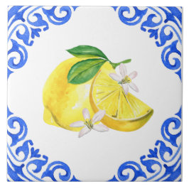Azulejo Elegante limón italiano mediterráneo
