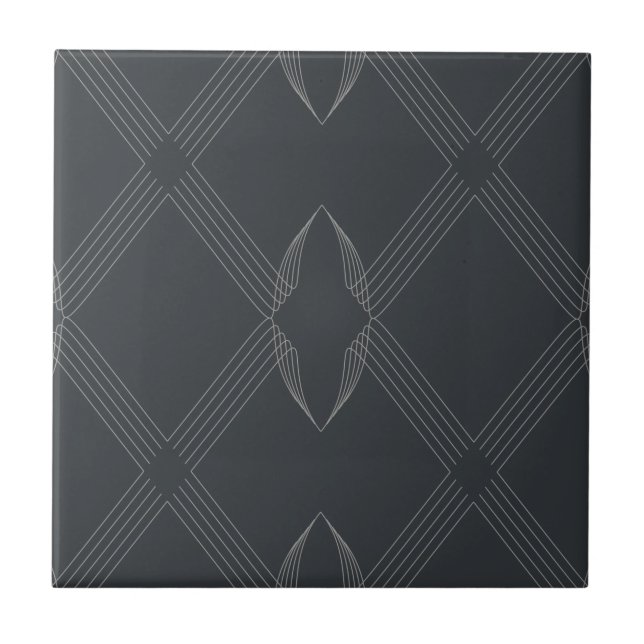 Azulejo Elegante, moda, lujoso y sencillo patrón de línea (Frente)