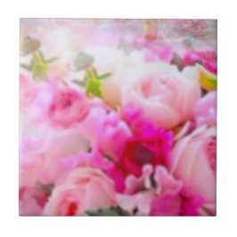 Azulejo Elegante moderno - diseño rosa de cerámica cerámic