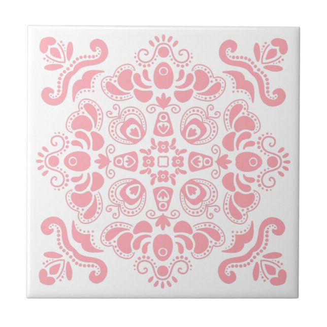 Azulejo Elegante Moderno Feminine Light Rosa Elegante Blan (Frente)