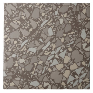 Azulejo Elegante moderno Taupe Brown Terrazzo Efecto Tile