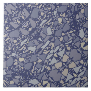 Azulejo Elegante moderno Tile efecto Terrazzo azul oscuro