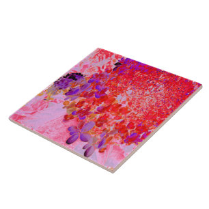 Azulejo Elegante morado y Naranja Limelight Hydrangea