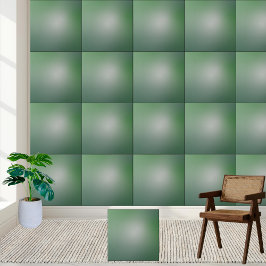 Azulejo Elegante mosaico de cerámica de gradiente verde
