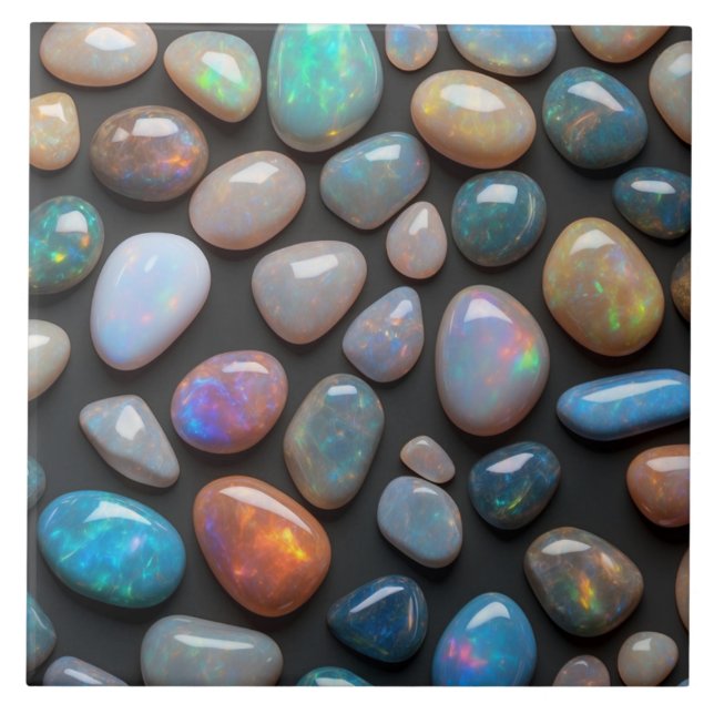 Azulejo Elegante mosaico de cerámica opal (Frente)