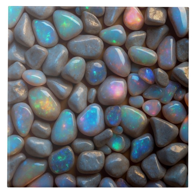 Azulejo Elegante mosaico de cerámica opal (Frente)