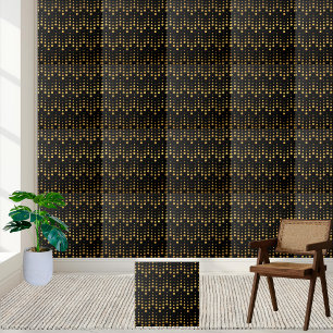 Azulejo Elegante mosaico de hexágono geométrico negro y or