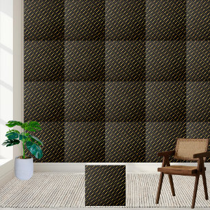 Azulejo Elegante mosaico geométrico negro y oro
