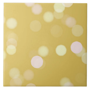 Azulejo Elegante mostaza Rubor Bokeh