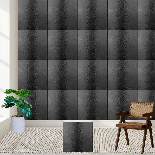 Azulejo Elegante negro texturado moderno mate brillante (Elegant Black Textured Modern Matte Glossy Ceramic Tile)