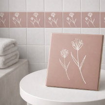 Elegante nombre de flor simple rosa polvoriento