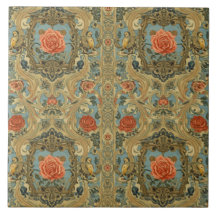 Elegante Nouveau Floral Vintage Aves