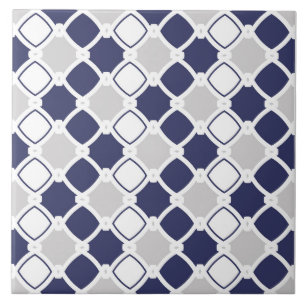 Azulejo Elegante ornamental, blanco, amarillo mostaza, gri