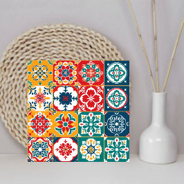 Azulejo Elegante patrón colorido Papel mexicano Hogar Pica