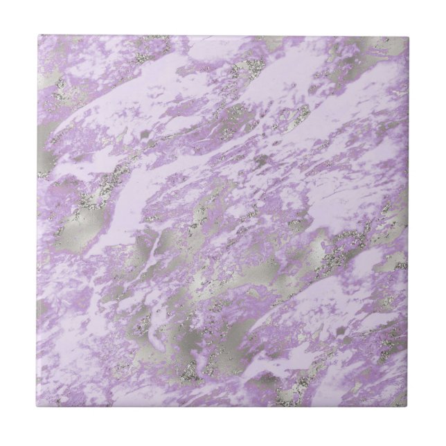 Azulejo Elegante patrón de Moda abstracta morada (Frente)