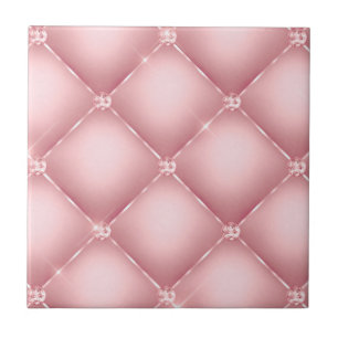 Azulejo Elegante patrón de remolque de diamante rosado