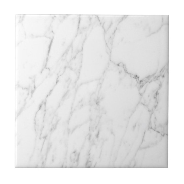 Azulejo Elegante personalizado de piedra de mármol blanco (Frente)