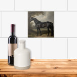 Azulejo Elegante pintura hípica vintage<br><div class="desc">Elegante Vintage Hípica Ecuestre Pintura cerámica</div>
