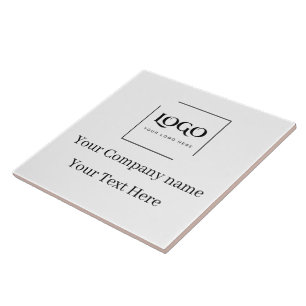 Azulejo Elegante plantilla personalizada de tu logotipo