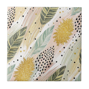 Azulejo Elegante pluma y pincel abstracto sin inconvenient