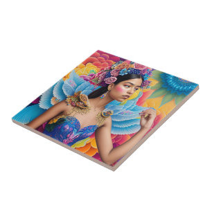 Azulejo Elegante princesa con alas