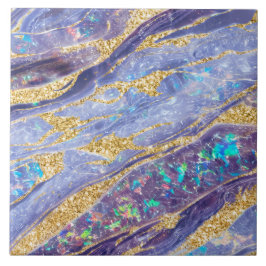 Azulejo Elegante Purpurina de Oro Purple de Mármol Opal