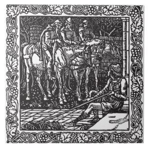 Azulejo Elegante Repro de Antigüedades Neoclásicas Gris Ne