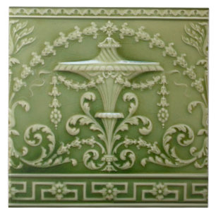 Azulejo Elegante Reproducción Neoclásica Verde Antiguo