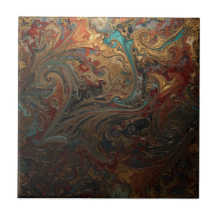 Azulejo Elegante rico cobre pátina metálico dorado