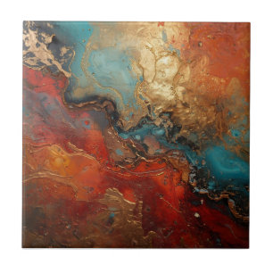 Azulejo Elegante rico cobre pátina metálico dorado