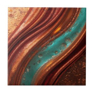 Azulejo Elegante rico cobre pátina metálico dorado