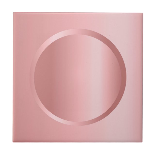 Azulejo Elegante Rosa de plantilla de imagen cambiable de  (Frente)