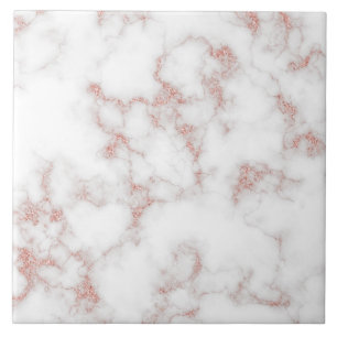 Azulejo Elegante Rosa Purpurina oro Marble Cerámica Tile