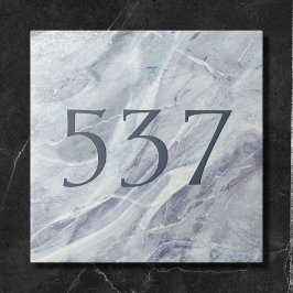 Azulejo Elegante Sencilla Casa de Mármol Clásica Número Pl