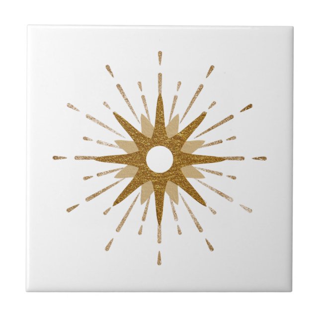 Azulejo Elegante Starburst Gold (Frente)