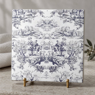 Azulejo Elegante toile de jouy vintage negro