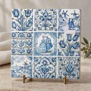 Azulejo Elegante toile floral azul campestre