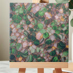 Azulejo Elegante verde moderno y guijarros dorados<br><div class="desc">Elevar la decoración de su casa con esta impresionante cerámica decorativa, perfecta para añadir un toque de elegancia a su cocina, decoración de baño o chimenea. El diseño es muy complejo, con formas que se solapan y se unen a ellas que recuerdan a guijarros o a células orgánicas, predominantemente en...</div>