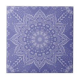 Azulejo Elegante Violet Purple Boho Mandala
